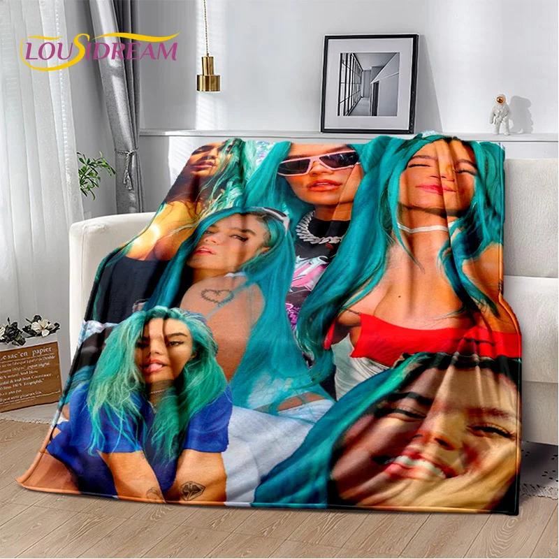 Karol G Singer Printing HD Blanket,Soft Throw Blanket for Home Bedroom Bed Sofa Picnic Travel Office Rest Cover Blanket Kids