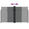 Retractable Side Awning Black 200 X 600 Cm
