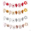 Leaves Flower Banner Bunting Garland For Festivity Home Party Ornaments
