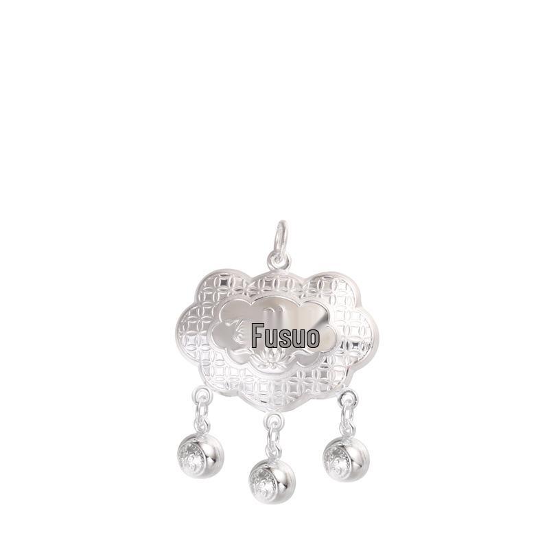 Sterling Silver Baby Blessings Safety Lock - Pure Silver Newborn Bell for Full Moon & 100 Days 999 Pure Silver