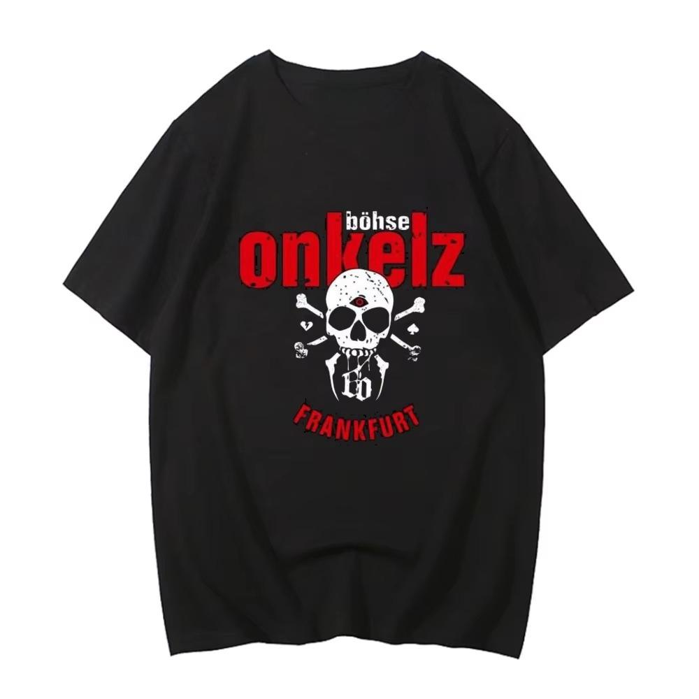 Summer Hot Sale BöHse Onkelz Cotton Tshirt Hip Hop Streetwear Oversized Tshirt Short Sleeve Casual Clothing Fashion Trendy Tee