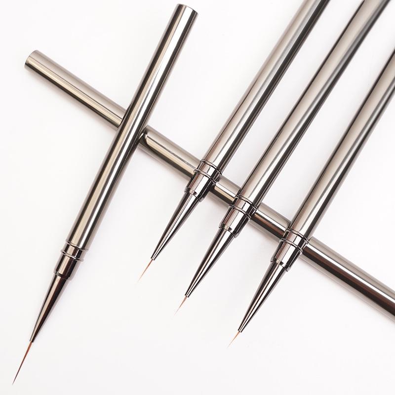 Japanese Professional Ultra-Fine Metal Nail Art Liner Pen for Nail Salon - Precision Drawing and Dotting Tool