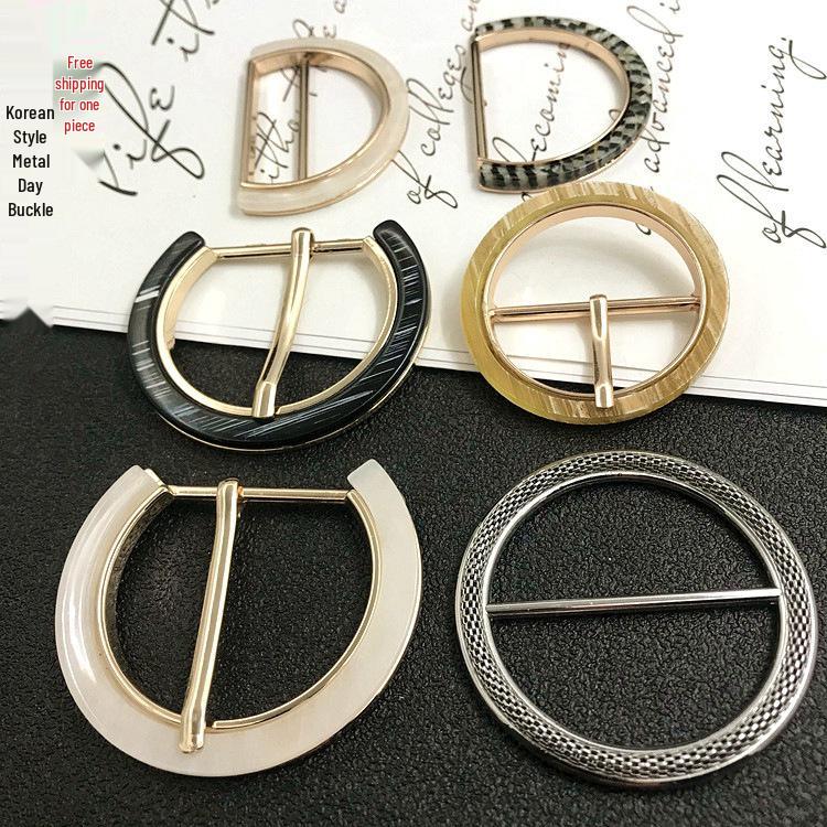Металлическая D-образная пряжка в корейском стиле для пальто, рюкзаков и чемоданов 6#—2 1 piece