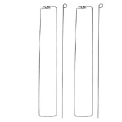2PCS Barbecue Forks Stainless Steel Chicken Wing Rails Grilling Fork Tool Set for Outdoor Camping