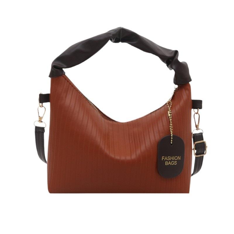 Korean version of niche pleated handbag bag women's 2025 new summer dopamine shoulder bag simple and versatile crossbody bag