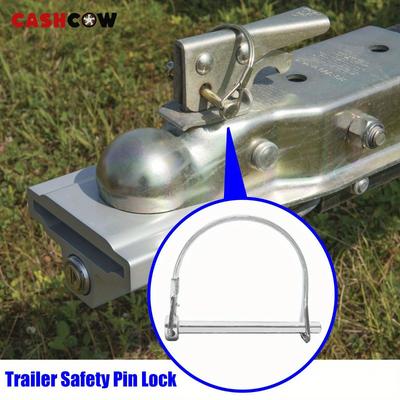 1pc Quick Trailer Coupler Safety Snap Pin Lock D Ring Round Arch Towing Hitch Hook Boat Bicycle Car Parts