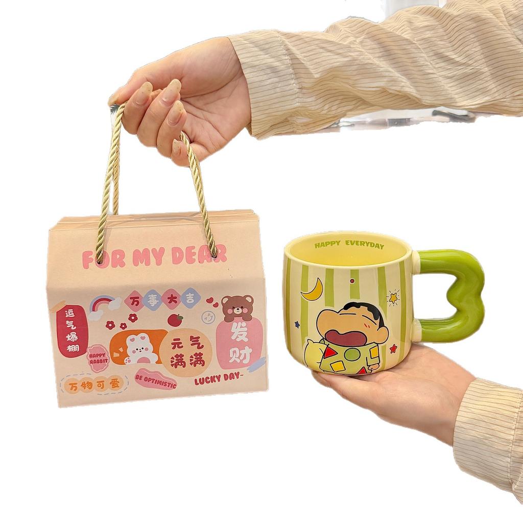 Joint Cup High-Value Ceramic Mug Household Large-Capacity Water Cup For Girls' Birthday Gifts