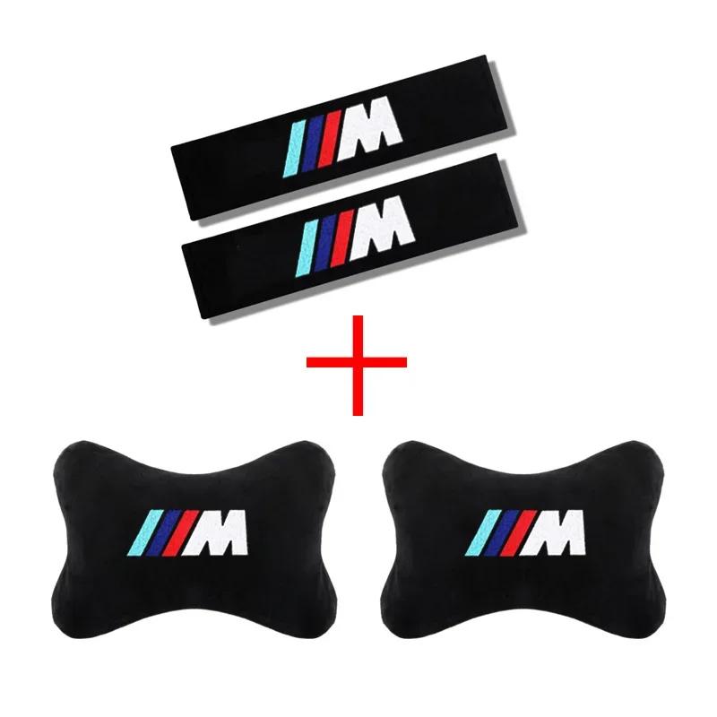 

New Car Seat Belt Shoulder Cushion Pad Protection neck Support Pillow For BMW M Power Performance M3 M5 X1 X3 X5 X6 E46 E39