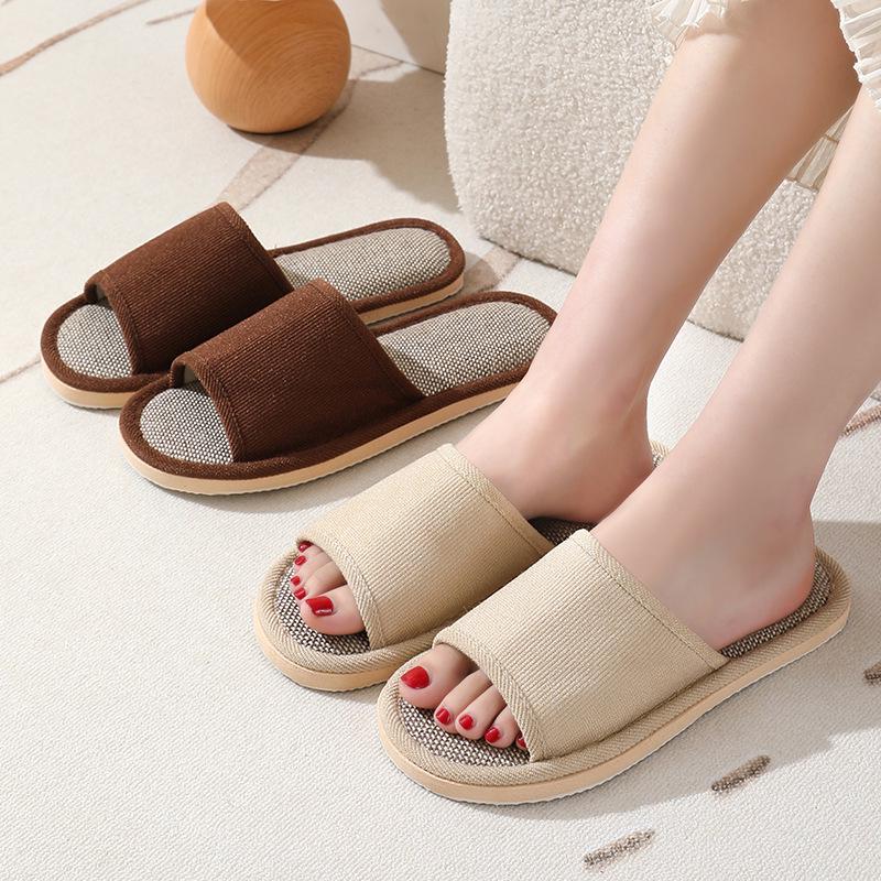 Non-Slip Disposable Linen Slippers for Hotels, Guesthouses, Beauty Salons, and Home Use