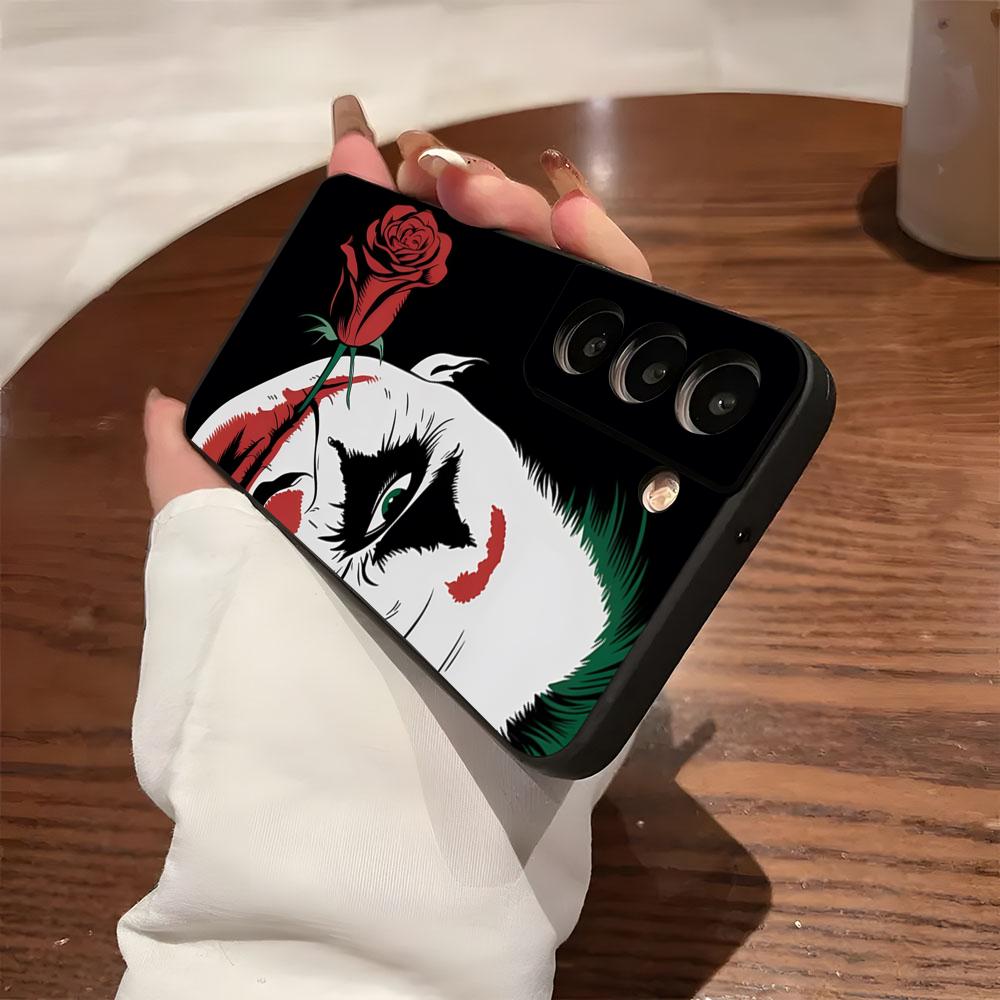 Happy F-Face J-Jokers Phone Case For Samsung S26 S25 S24 FE S23 S22 S21 Plus S20 Ultra Note20Ultra Black Soft Shell
