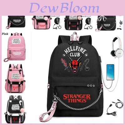 Rucsac Mare Reîncărcabil prin USB Sezonul Stranger Things Pentru Copii