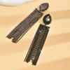 2PC Women's Fashion Trend Long Drip Tassel Earrings Outdoor Travel Carnival Banquet Party Holiday Dressing Gift