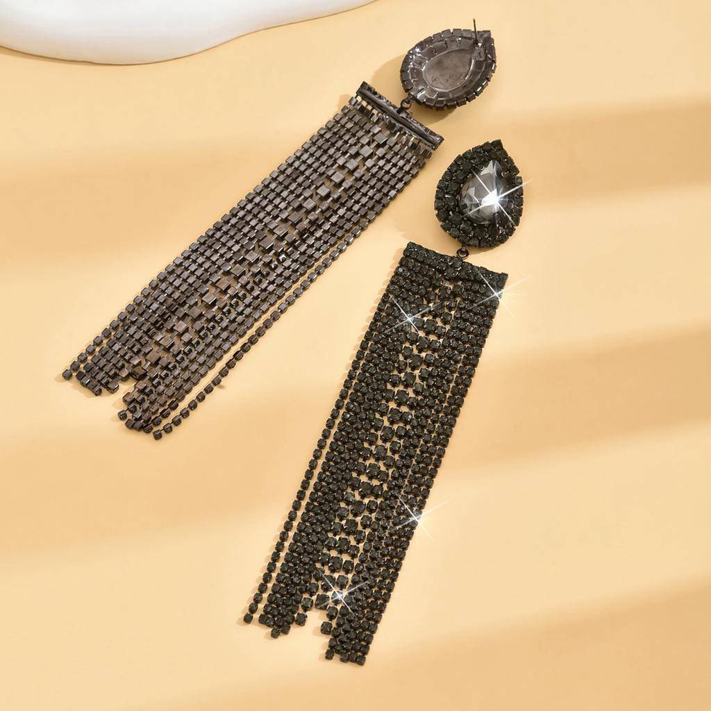 2PC Women's Fashion Trend Long Drip Tassel Earrings Outdoor Travel Carnival Banquet Party Holiday Dressing Gift