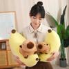 Fruit Series Plush Transformation Combination Capybara Strawberry Banana Carrot Dolls Animals Into Nest Soft Pillow Toys Gifts