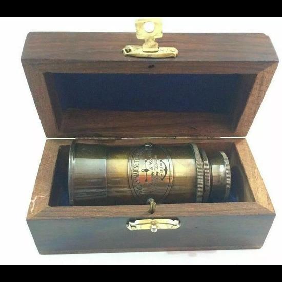 

5-дюймовый телескоп Mini коричневого цвета с деревянной коробкой, подарочный товар