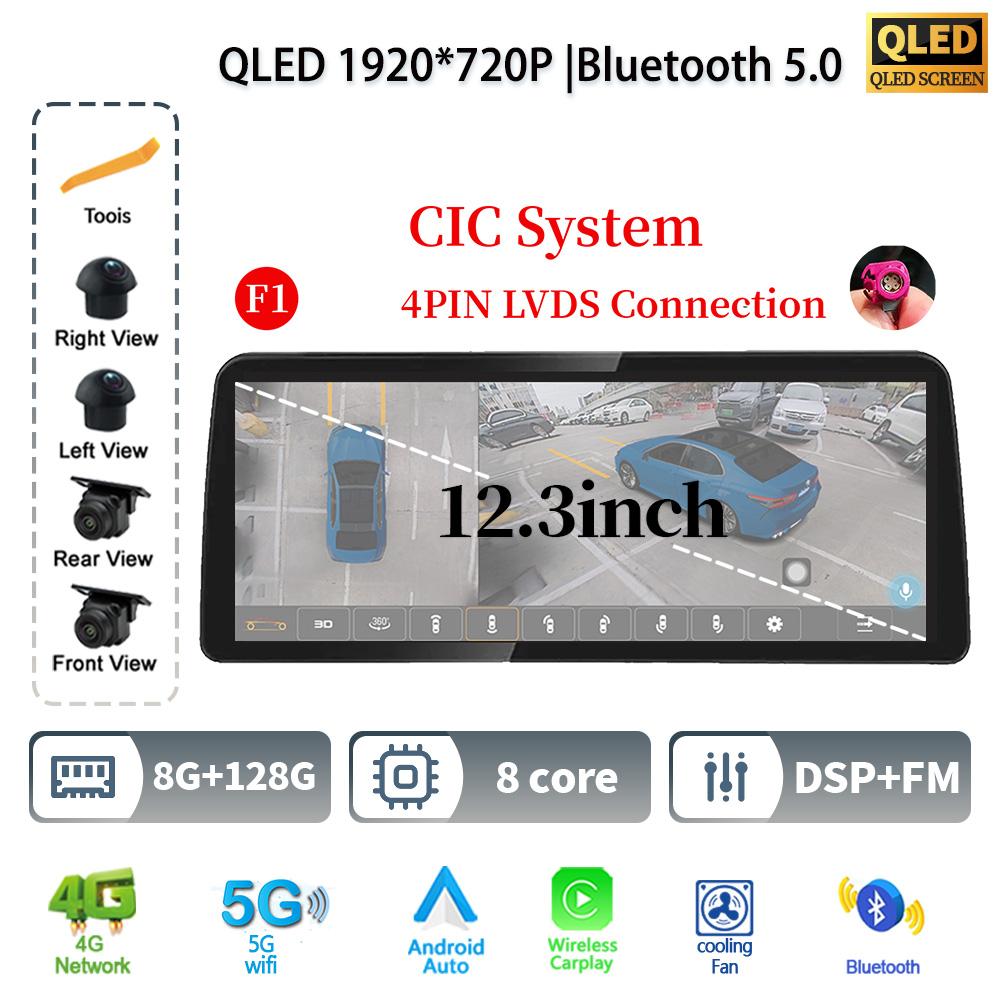 12.3" For BMW 3-5 Series E60 E61 E62 M6 E90 E91 E92 Android 14 Car Radio Multimedia GPS Navigation Stereo CarPlay Touch Screen