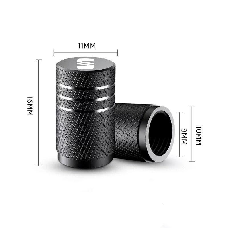 High Quality Car Wheel Tire Valve Caps Tyre Stem Covers Airdust Waterproof For Seat Leon Fr Mk2 Mk3 Lbiza Altea Car Accessories Sij032