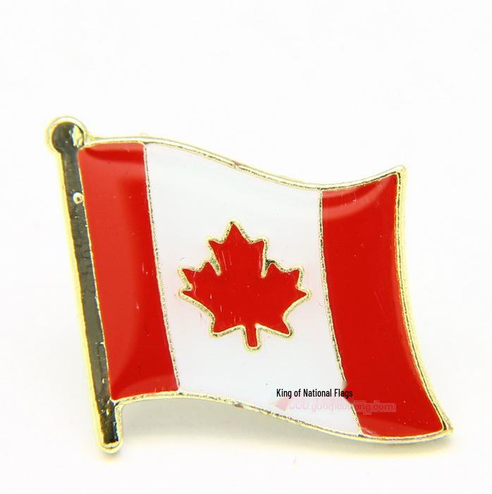 World Flags Enamel Lapel Pin - UK & US Iron Brooch with Drip Glue and Baking Paint Finish.
