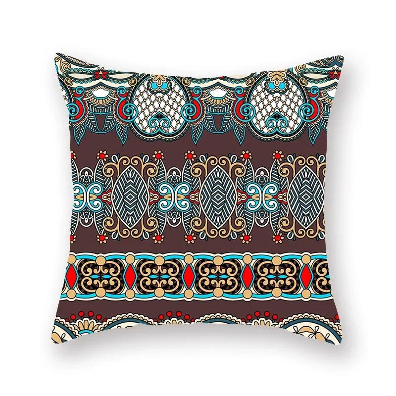 Retro Religious Ethnic Pattern Print Series Pillow Cover Bohemian Home Decor Bedroom Room Living Room Sofa Cushion Cover