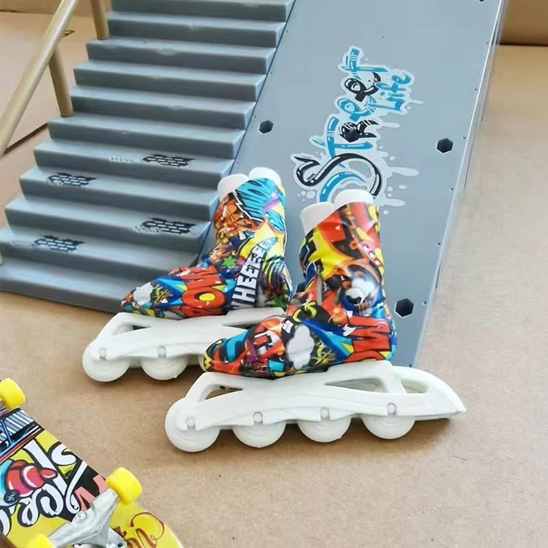 Mini Prstové Dětské Skateboardové Boty Hračky Zábavná Hračka Pro Rozvoj Dětské Manuální Zručnosti Interaktivní Dárek k Narozeninám na Večírek