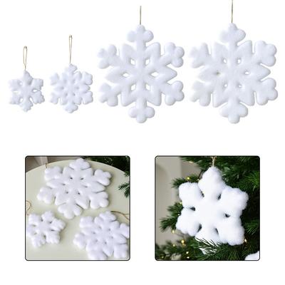 Christmas Snowflake Pendant Flocking Snowflake Decoration