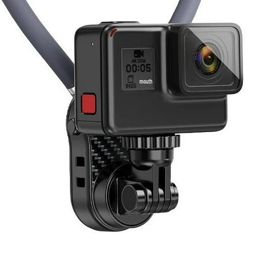 FPV Magnetic Neck Phone Holder & Chest Mount for Live Streaming and Cycling.