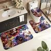 Luffy Anime Pattern 3Pcs Bathroom Rug Set, Non Slip Absorbent Bath Mat, Contour Mat & Toilet Lid Cover, Bathroom Decor