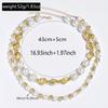 Vintage Artificial Pearl Necklace For Women With Geometric Pendant Elegant Autumn Winter Jewelry