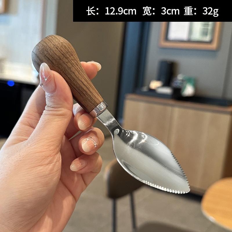 304 Stainless Steel Creative Cute Standing Walnut Spoon Fork Fruit Fork Dessert Spoon Household Spoon Fork