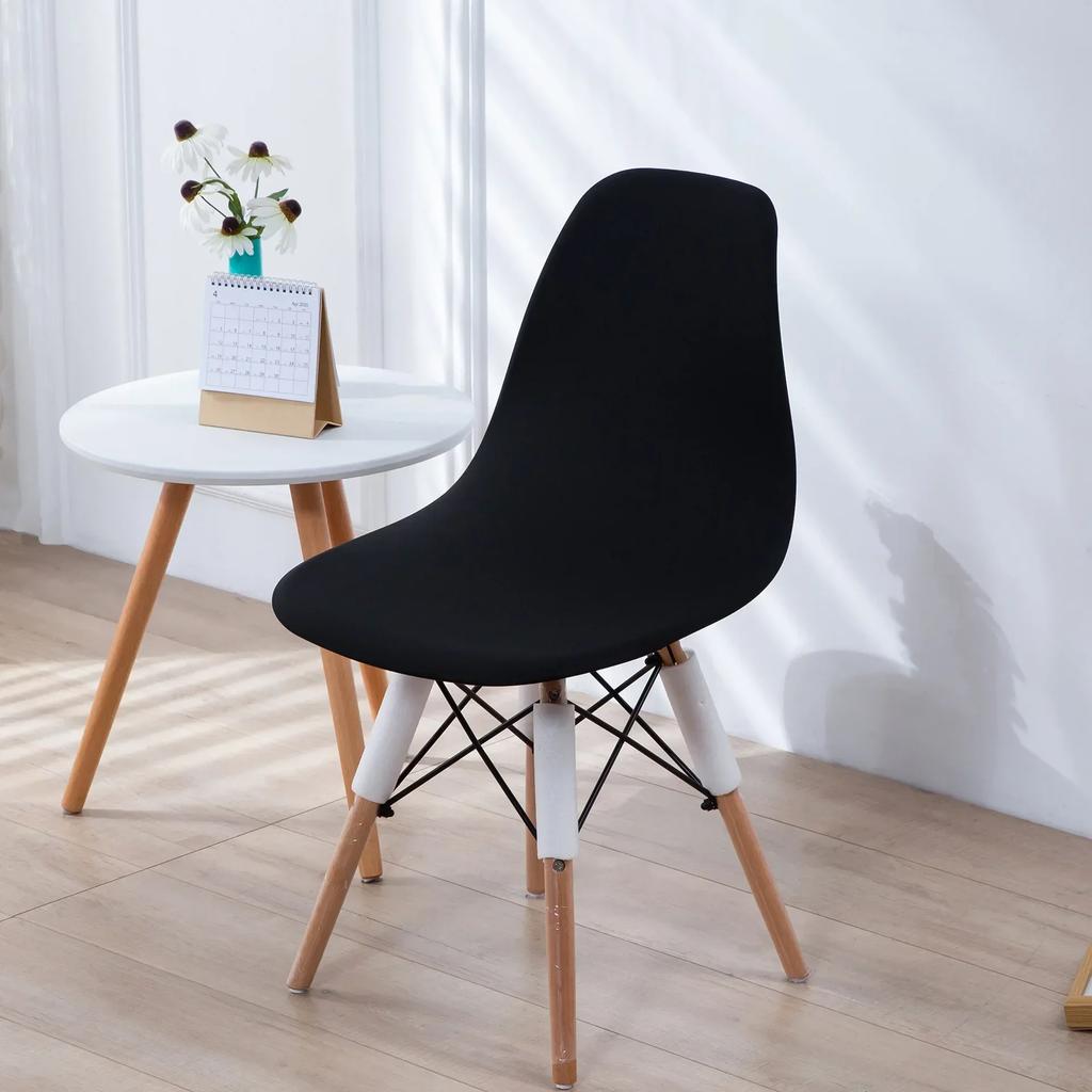 Printed Stretch Shell Chair Cover Spandex Armless Back Chair Covers Washable Slipcover Furniture Protector for Home Office Hotel