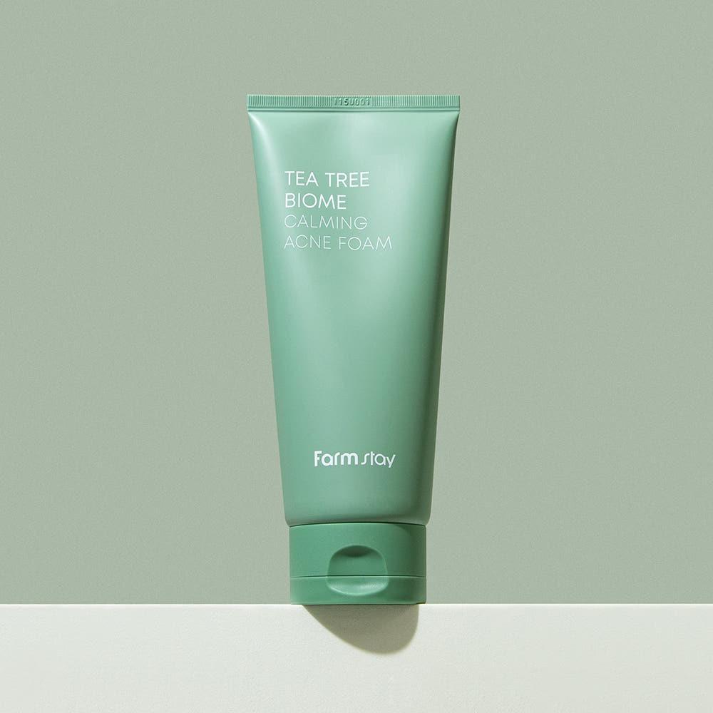 Farmstay Tea Tree Biome Calming Acne Foam Soothing Cleansing 180ml
