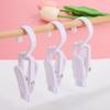 OUNONA Clothespins with 10 Clothes Clamp and Travel Hooks, PVC, Hanging, Unbreakable, Non-Slip, Pieces, Large, Kitchen, Bathroom, Drying, Pinch,