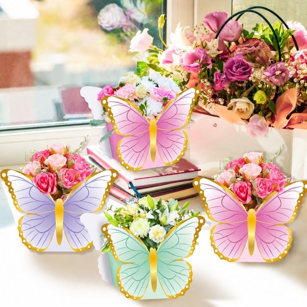 12PCS Paper Butterfly Centerpieces Butterfly Themed Candy Box Home Celebration
