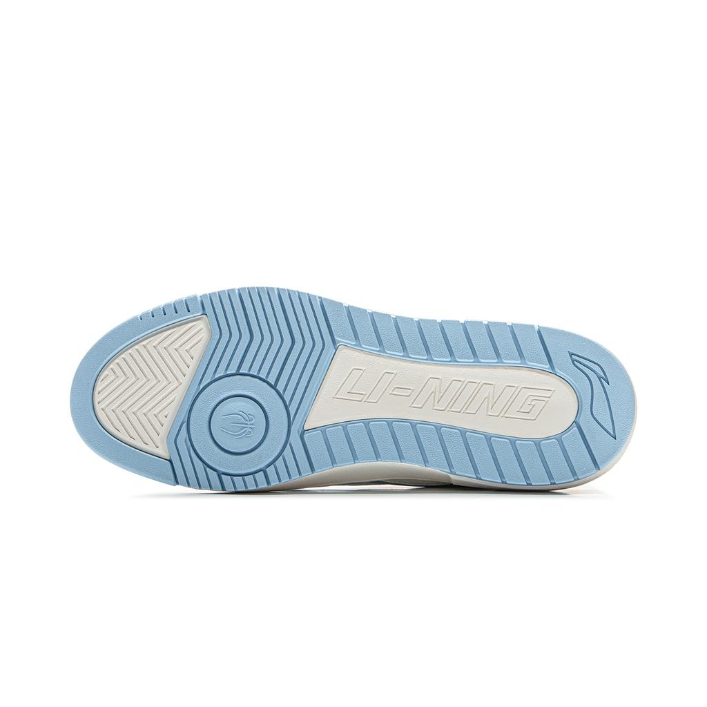 Li Ning Rising Stars Slip Resistant Abrasion Resistant Low top Skateboard Shoes Unisex White Blue ABCV009-3