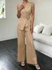 2026 Women's Summer Suit: Jacket, Vest & Wide-Leg Pants Set for Europe & America - High-End Feel
