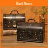 Vintage Wooden Storage Box With Lock For Desk Organization And Home Decor