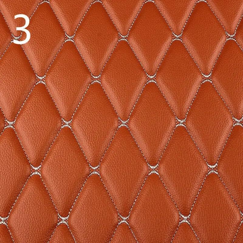 100x158cm Faux Leather Fabric Foam Quilted Padded for Car Interior Seat Cover Sofa Cushion Wear Resistant DIY