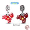 Copper Red Color Collection Heart Shape Charm Bead Charms Bead Charms Suitcase Pendant Compatible With Authentic Bracelets Lucky Jewellery Gifts