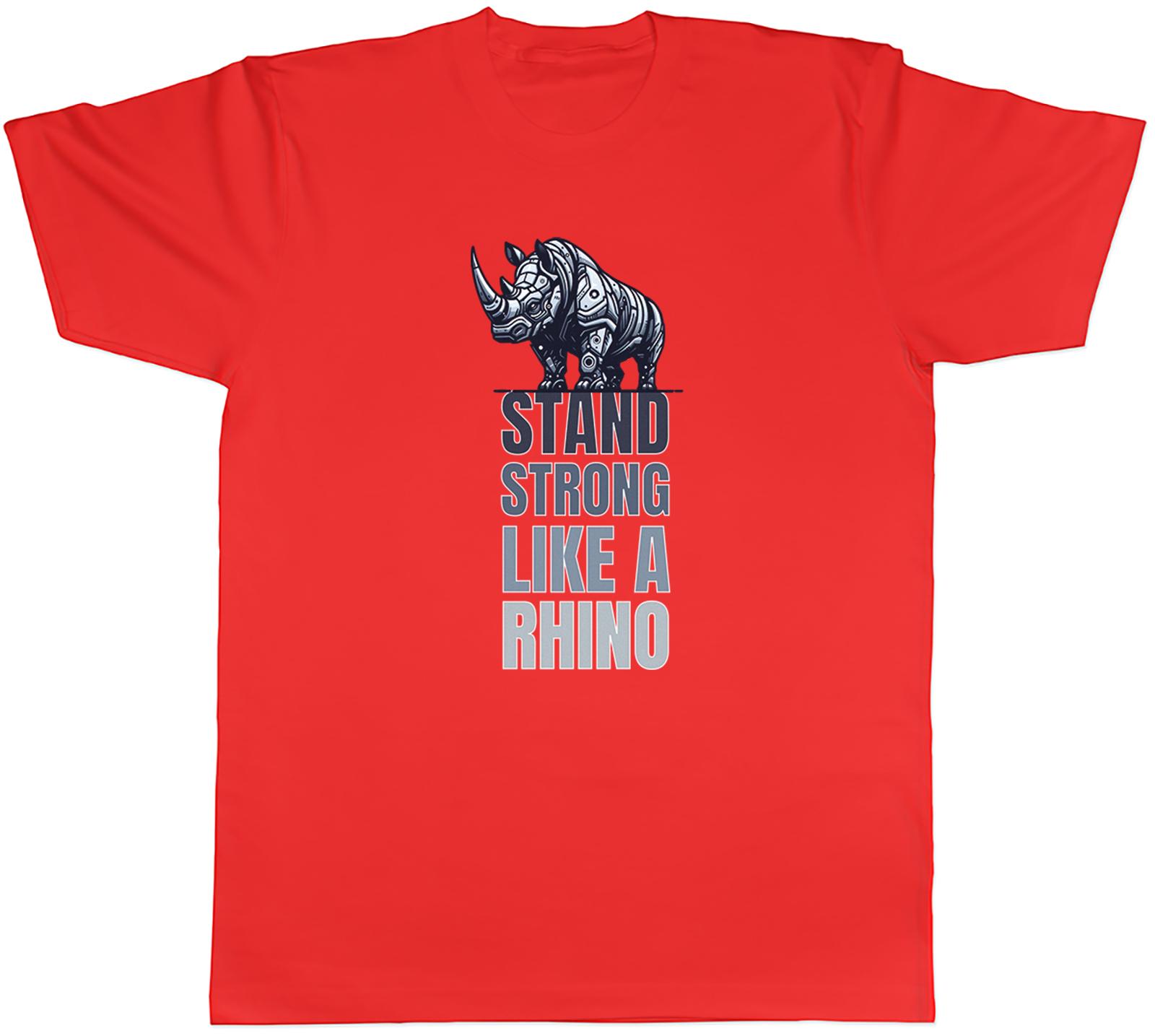 Stand Strong Like a Rhino Rhinoceros Strength Unisexs TShirt Tee Gift Top S