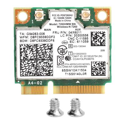 Mini PCIE Bezdrátová Wifi karta BT 4.0 pro Intel 04x6011 04w3815Lenovo k4350 k4250 7260HMW bn