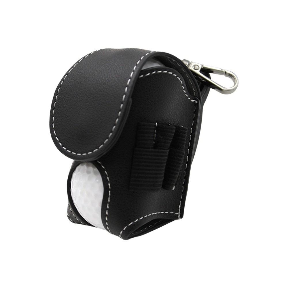Portable Golf Waist Holder Bag PU Leather Mini Golf Ball Bag Golf Tee Set Bag Golf Accessories