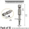 Hex Bit Set for Drills: Super Hard S2 Industrial Extended Screwdriver and Wrench Bits