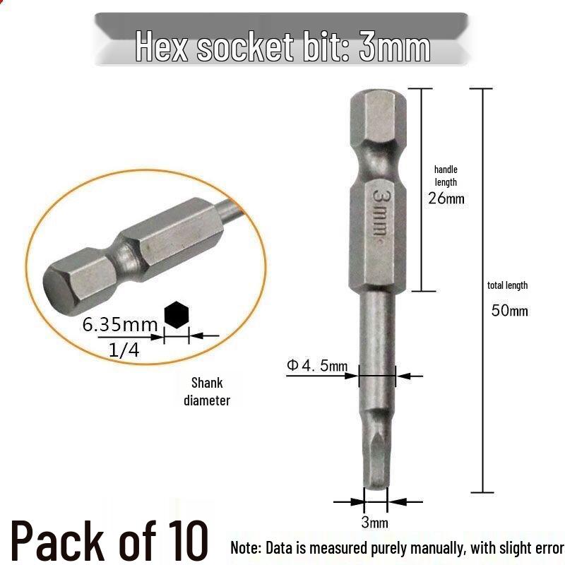 Hex Bit Set for Drills: Super Hard S2 Industrial Extended Screwdriver and Wrench Bits