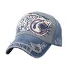 Water Scrubbing Jeans Baseball Cap With Embroidered Shark Design Adjustable Hat Circumference For Men And Women