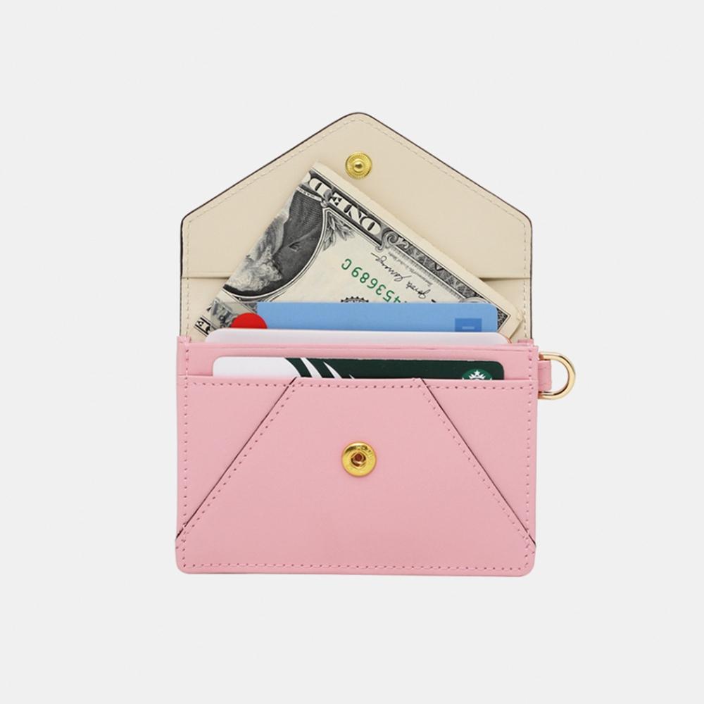 Matt Post Steen Leather Keyring Card Wallet Pink