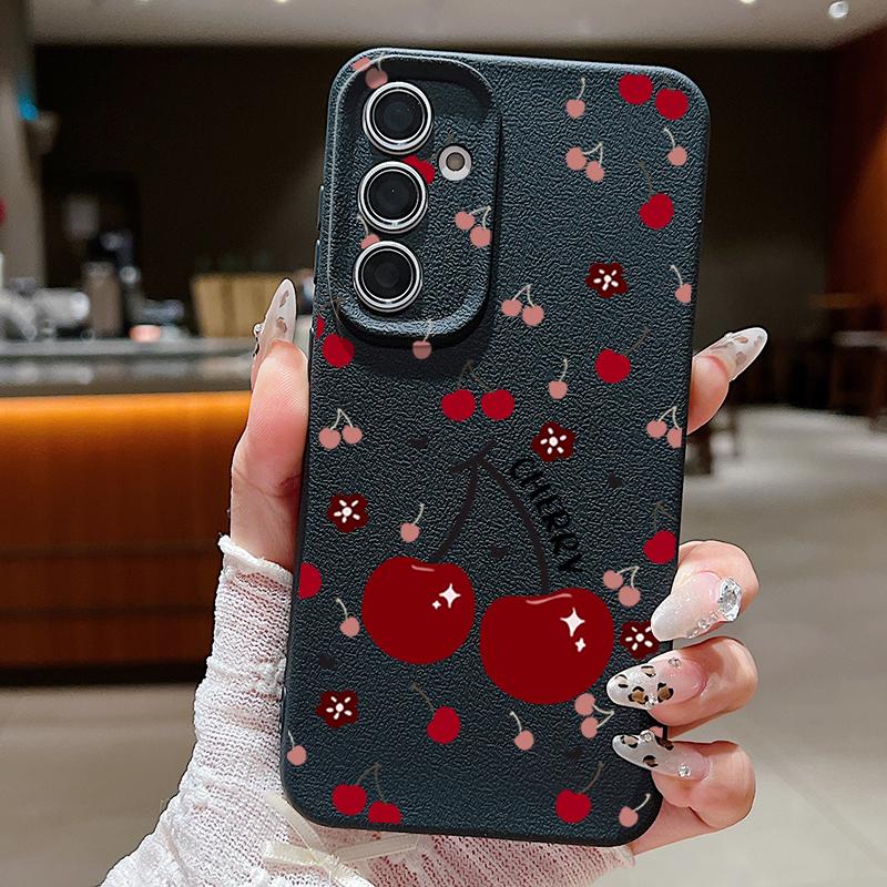 Cherry Fruits Case For Samsung Galaxy A56 A55 A54 5G A53 A52 A14 A34 A15 A25 A35 A16 A26 A36 S21 FE S22 S23 S24 S25 Ultra Capa