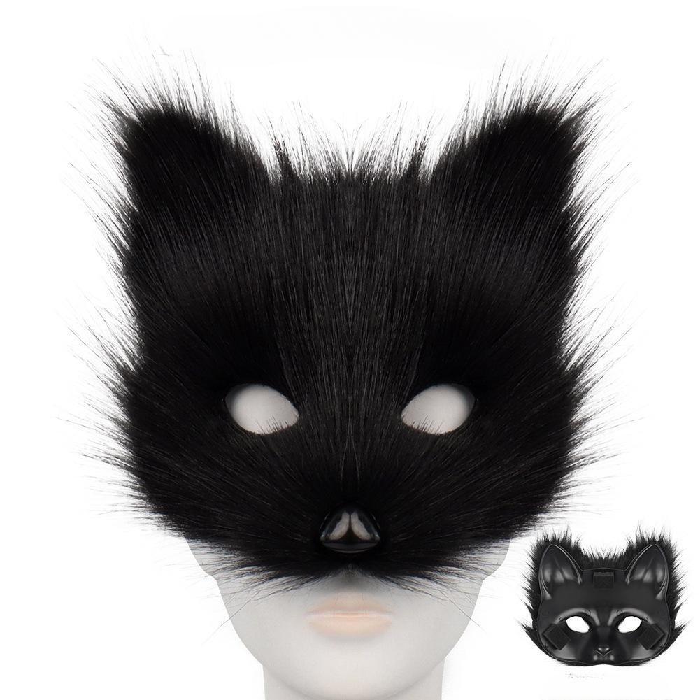 Simulierte Fuchsmaske, Plüsch, simulierte Erwachsenenmaske, Cosplay, Halloween, Tanzzubehör, Performance-Requisiten