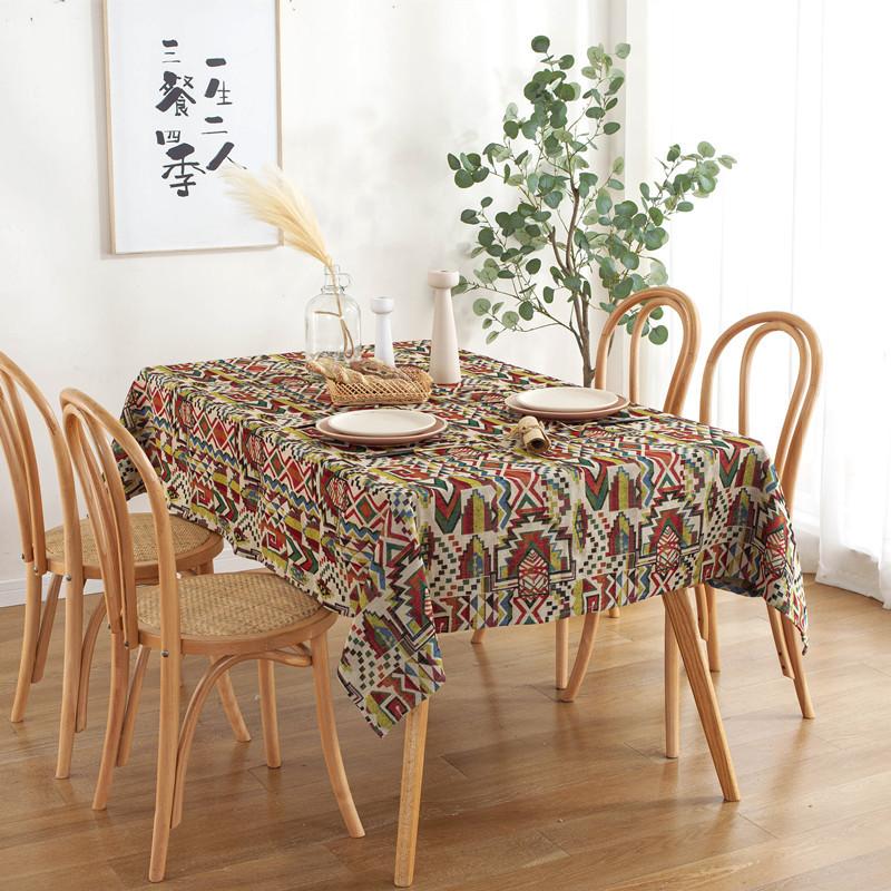 American Ethnic Style Bohemian Polyester Woven Tablecloth Coffee Table Tablecloth Table Cloth