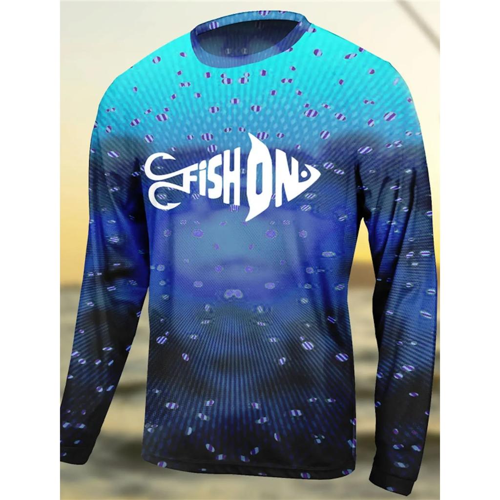 Frühlings- und Herbst-Rundhals-Oberteil mit 3D-Fischdruck, modische lässige Herren-Langarm-T-Shirts