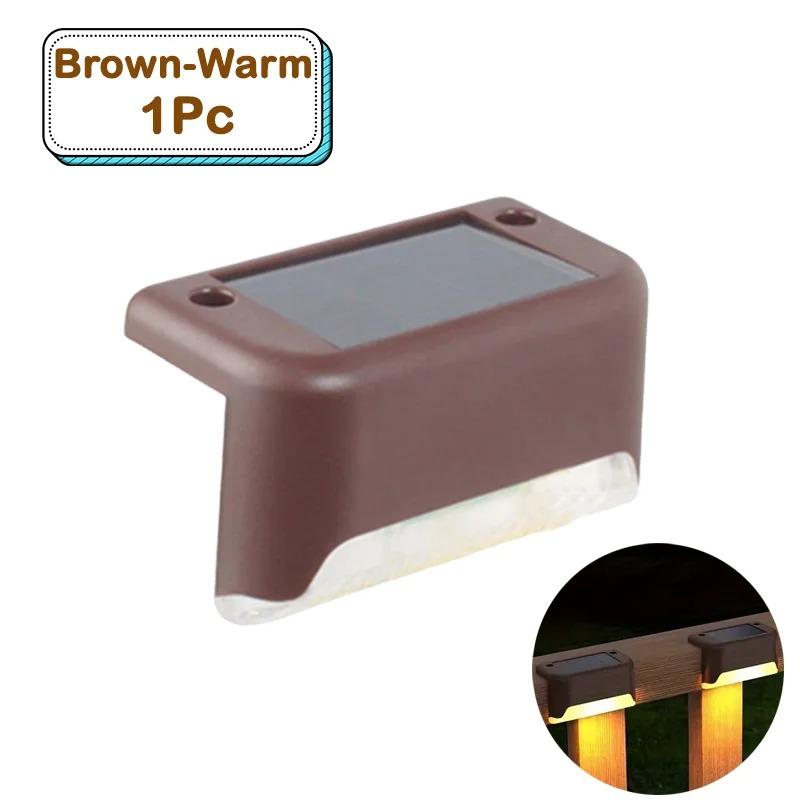 Solare Stufenleuchten für den Außenbereich Warmweiße LED Wasserdichte Treppenwegbeleuchtung für Garten Terrasse Zaun Balkondekoration Solarenergie